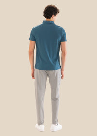 Men Bonded Polo Crystal Teal - 6