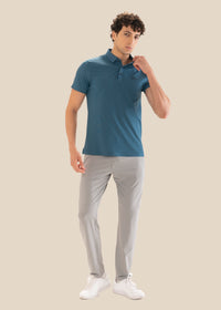 Men Bonded Polo Crystal Teal - 2