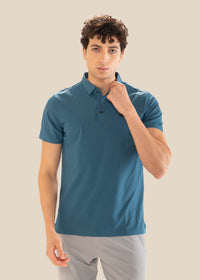 Men Bonded Polo Crystal Teal - 1