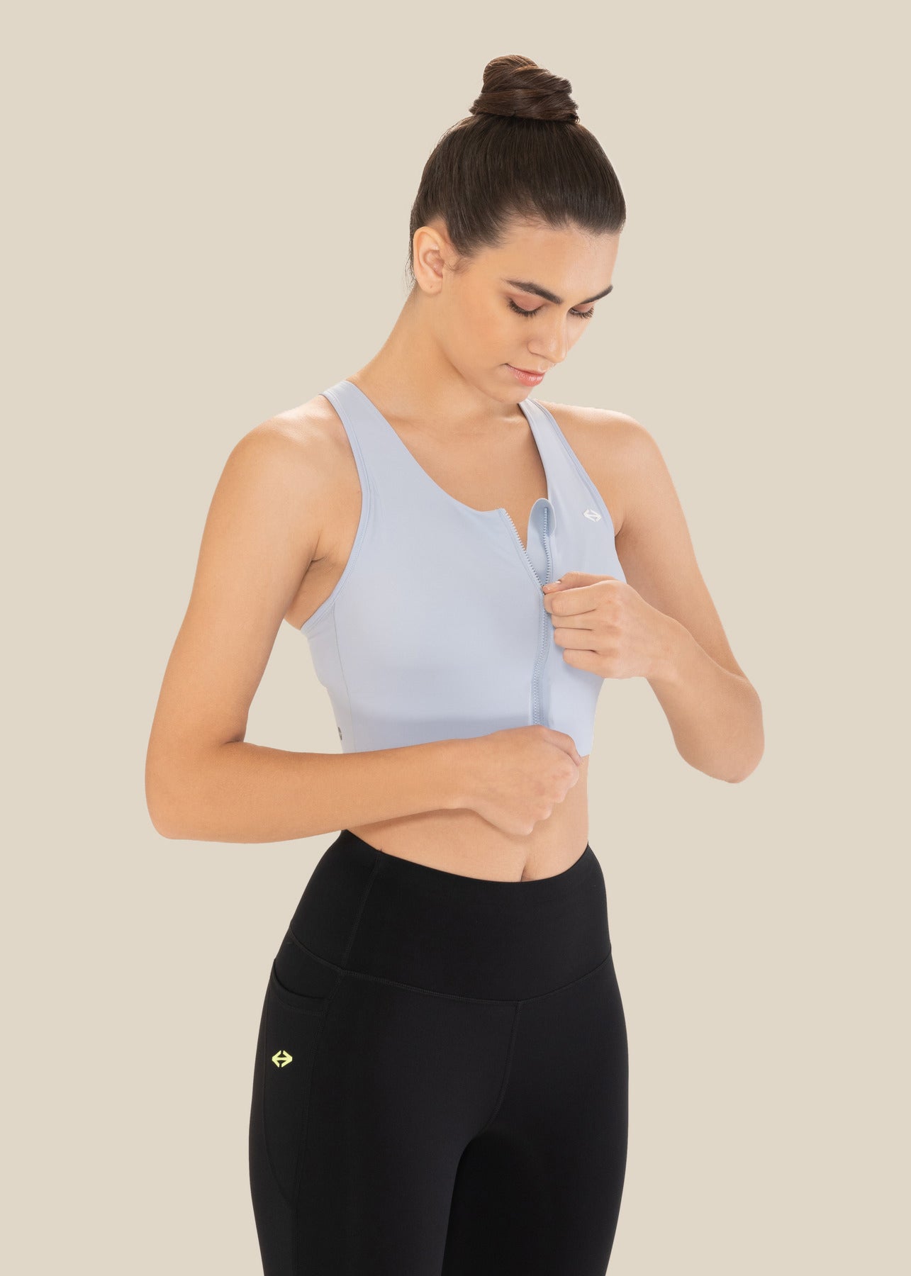 High Impact Sports Bra - Sky Blue - 1