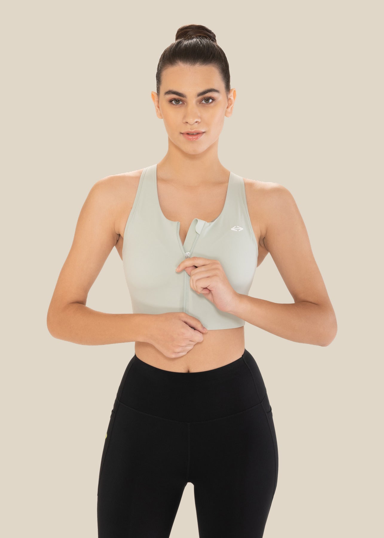High Impact Sports Bra - Tea Green