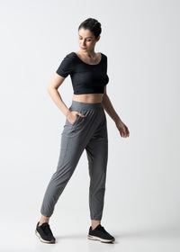 Women Workout Track Pants - Grey - 10