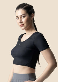 Everyday basic crop top - Black - 1