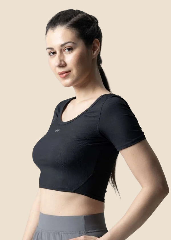 Everyday basic crop top - Black - 1