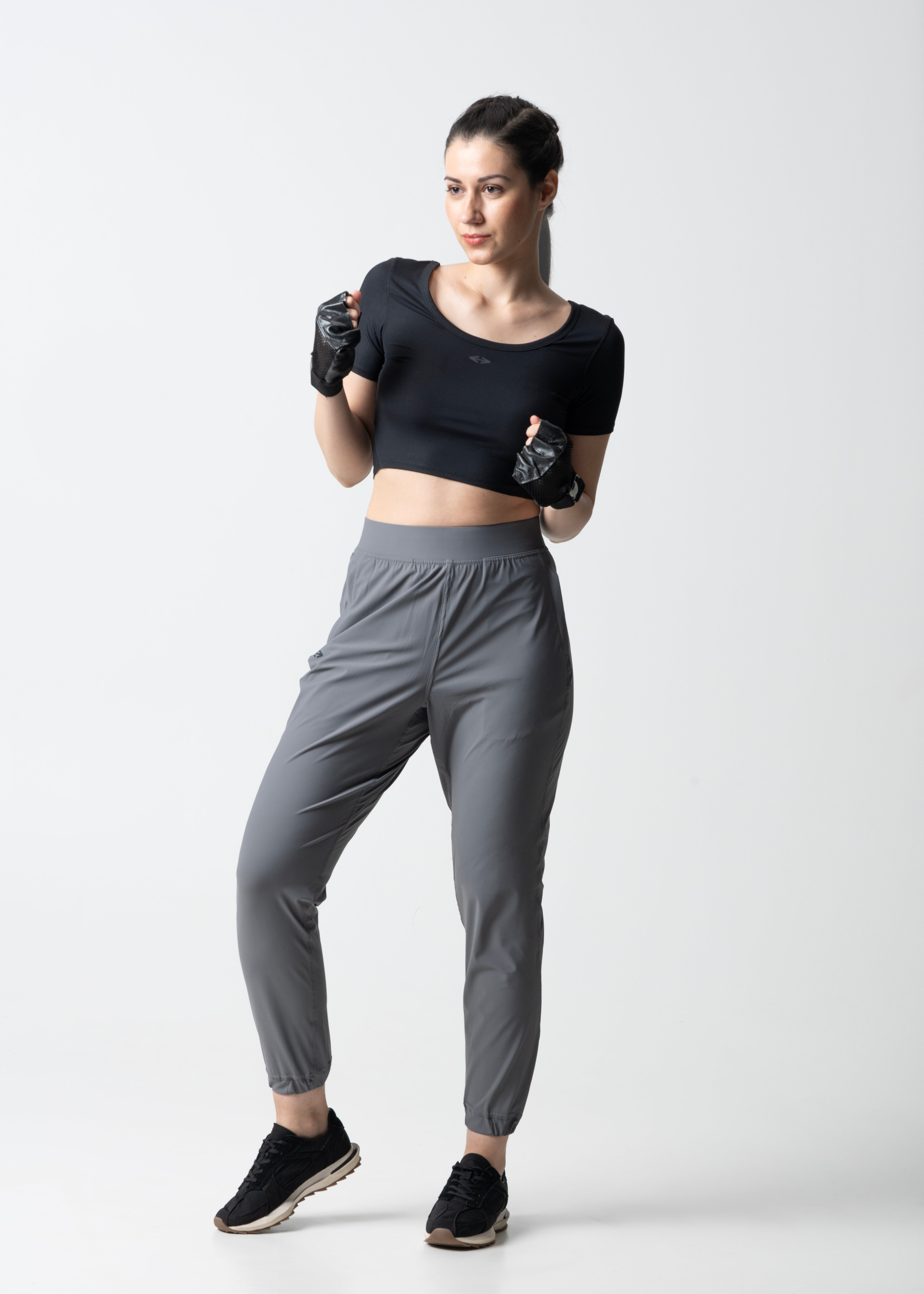 Women Workout Track Pants - Grey - 2