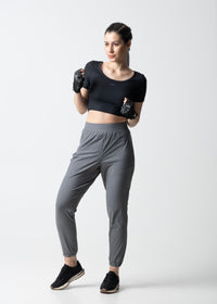 Women Workout Track Pants - Grey - 2