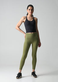Women Slim Fit Leggings - Olive - 3