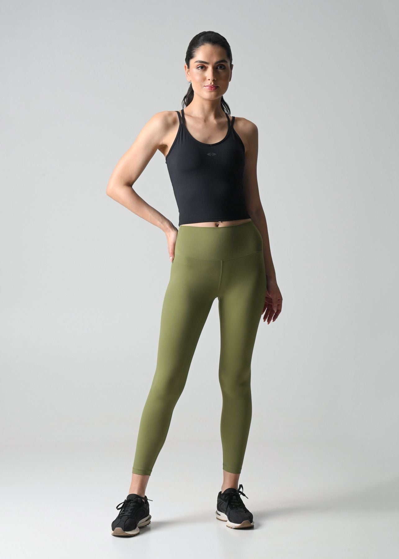 Women Slim Fit Leggings - Olive - 3