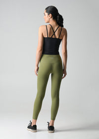 Women Slim Fit Leggings - Olive - 4