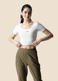 Everyday basic crop top - White - 1