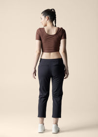 Everyday basic crop top - Brown - 5