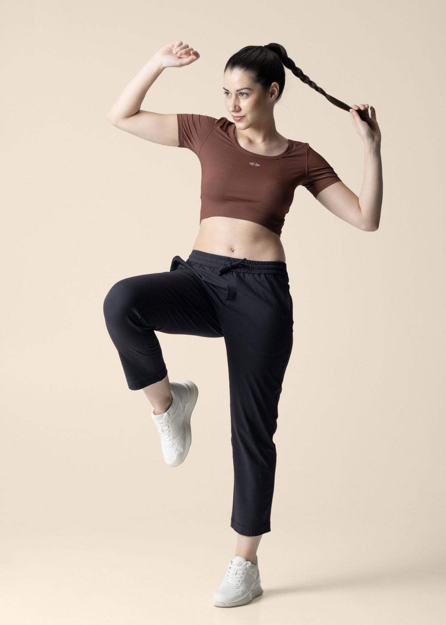 Everyday basic crop top - Brown - 4