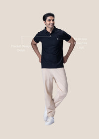 Men Bonded Polo - Black - 3
