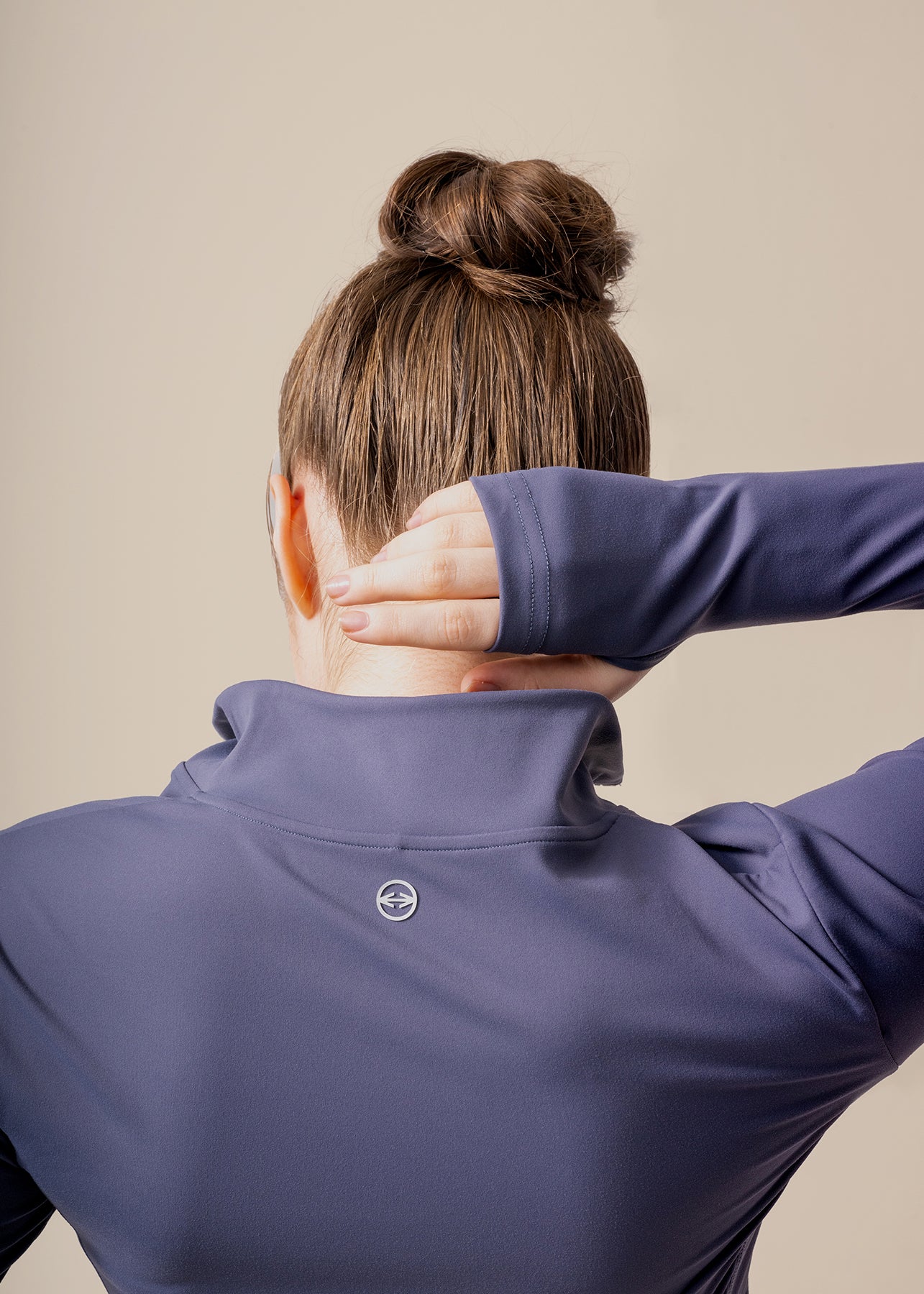 Women High Neck Zip Jacket - Lilac Blue - 5