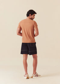 Men Multi-Pocket Gym Shorts - Jet Black - 5