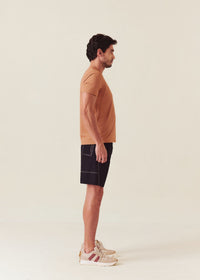 Men Multi-Pocket Gym Shorts - Jet Black - 4