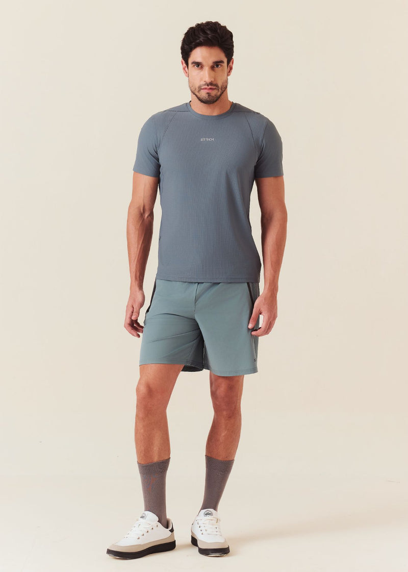 Mens Dual Zip Pocket Shorts - Pine Green - S