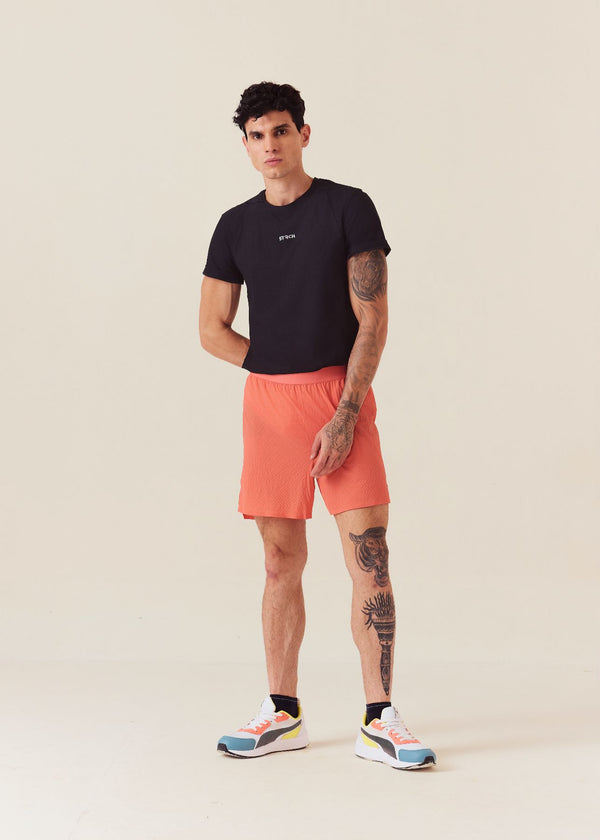 Men Quick Dry Workout Shorts - Coral - 2