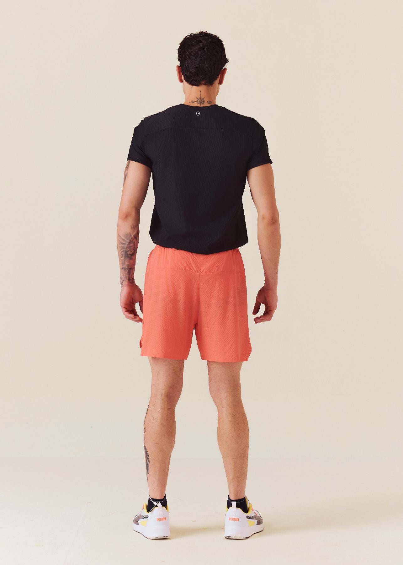 Men Quick Dry Workout Shorts - Coral - 6