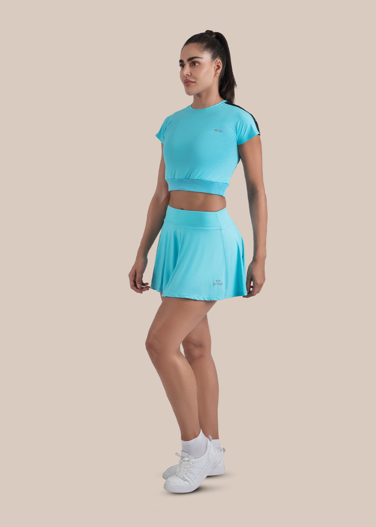 StrchFlex Compression Skort - Cyan Blue
