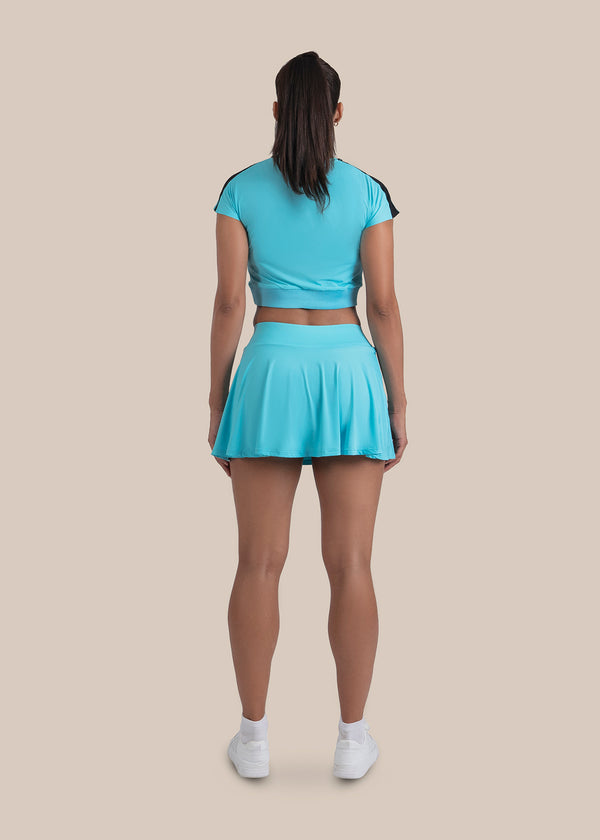 StrchFlex Compression Skort - Cyan Blue - 4