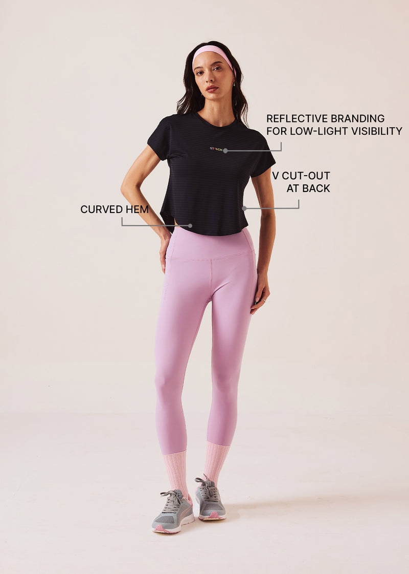 Women V-Back Tie Top - Jet Black