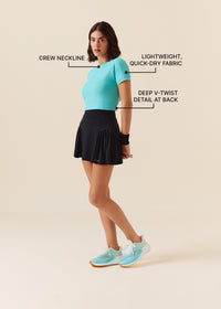 Women Quick Dry Workout Top - Turquoise - 3