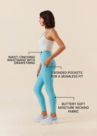 Women Fitness Training Pants - Milky Blue - 3