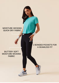 Women Fitness Training Pants - Jet Black - 3