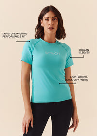 Women Fitness Top - Turquoise - 3