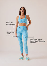 Women Comfort Fit Leggings - Milky Blue - 3