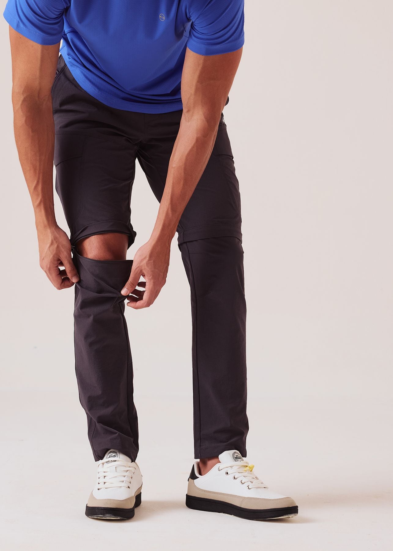 Slim Fit Performance Track Pants - Dark Grey