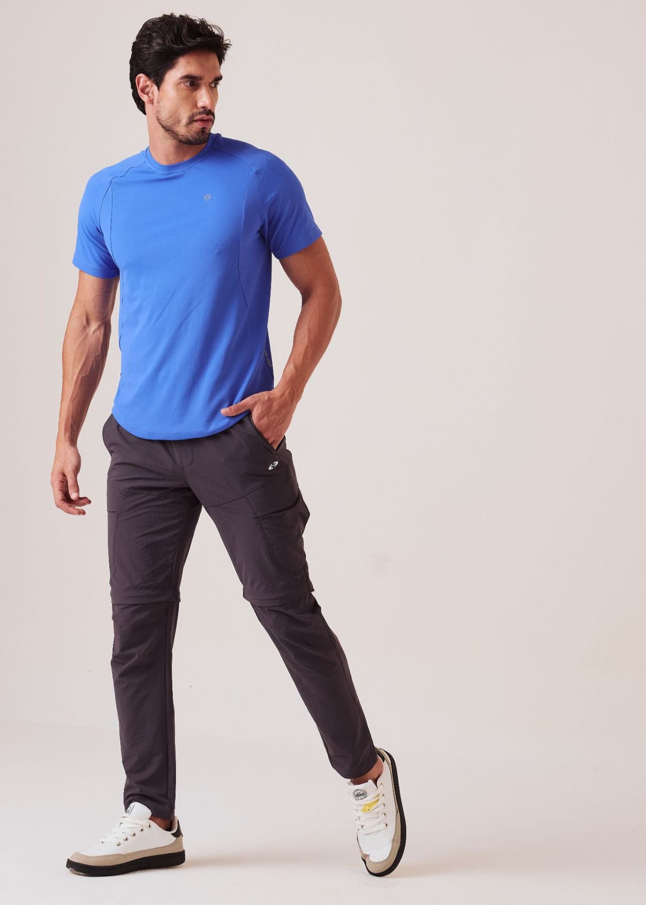 Slim Fit Performance Track Pants - Dark Grey