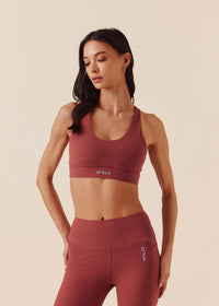 Women Breathable Racerback Bra - Marsala Red - 1