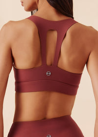 Women Breathable Racerback Bra - Marsala Red - 2