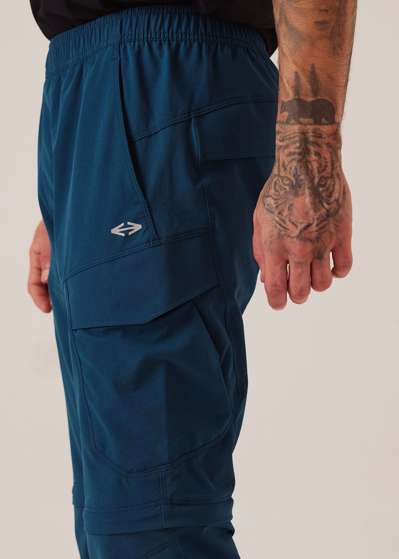 Slim Fit Performance Track Pants - Dark Teal