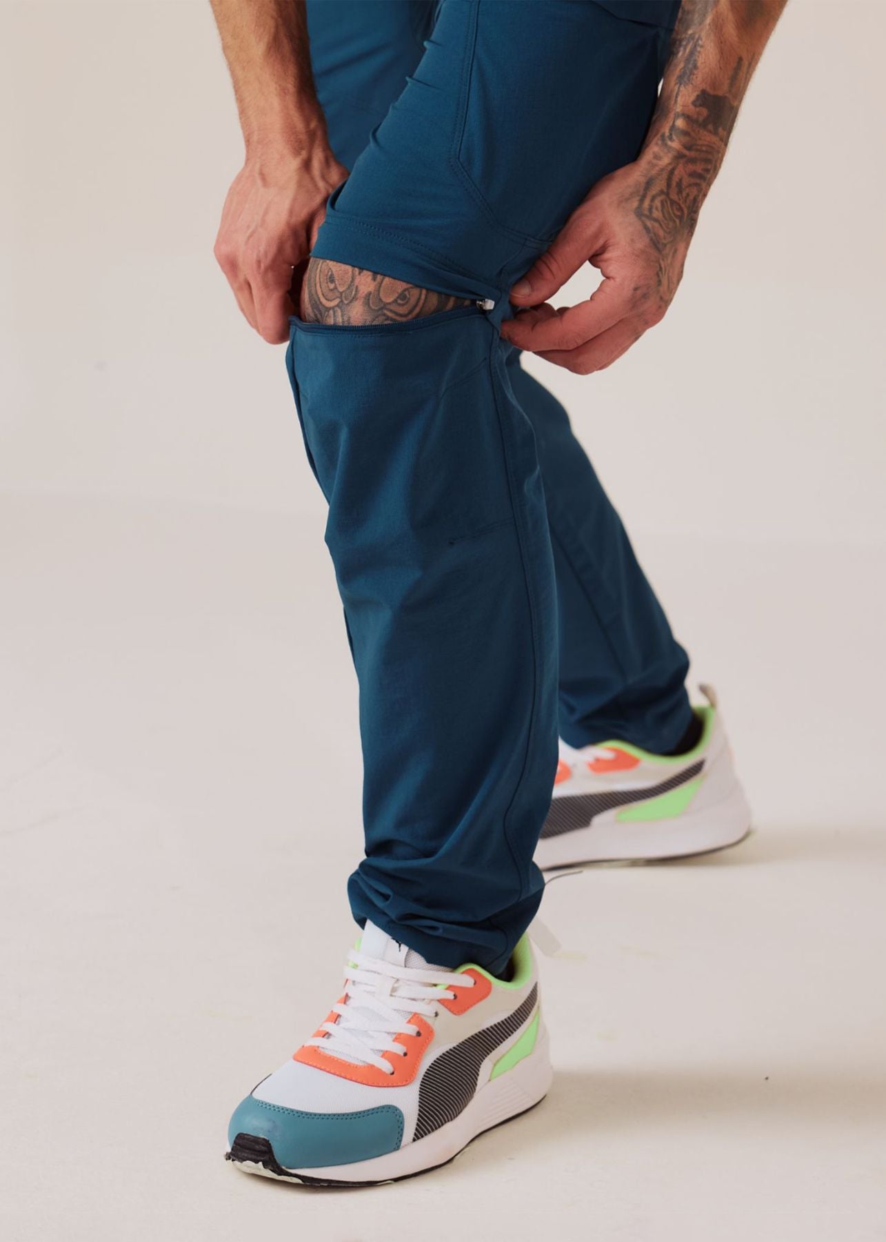 Slim Fit Performance Track Pants - Dark Teal