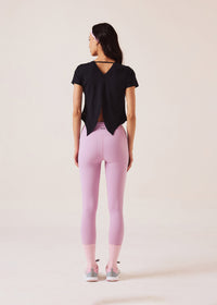 Women V-Back Tie Top - Jet Black - 2
