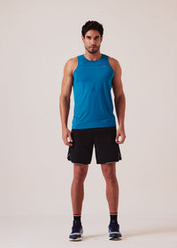 Men Split Hem Gym Shorts - Jet Black - 4