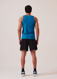 Men Split Hem Gym Shorts - Jet Black - 7