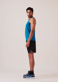 Men Split Hem Gym Shorts - Jet Black - 6