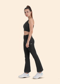 StrchFlex High rise Flare Leggings - Black - 6