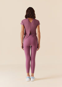 Women V-Back Tie Top - Grape Nector - 6