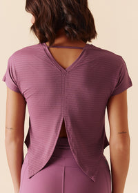 Women V-Back Tie Top - Grape Nector - 2