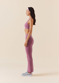 Women Pocket Flare Leggings - Grape Nector - 5