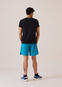 Men Split Hem Gym Shorts - Ocean Teal - 7