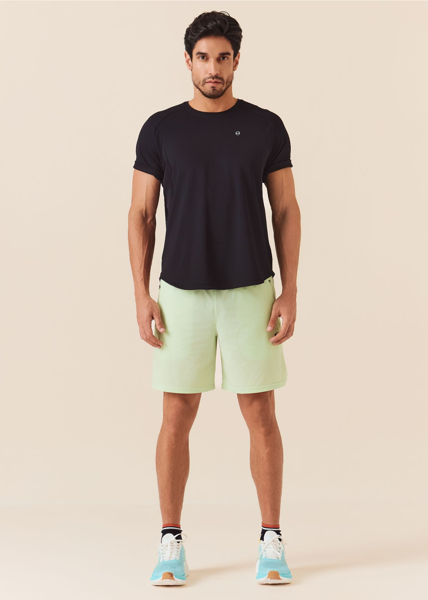 Men Quick-Dry Training Shorts - Soft Lime - 2