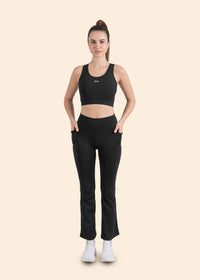 StrchFlex High rise Flare Leggings - Black - 5