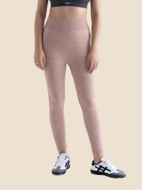 Women Seamless Flare Workout Leggings - Mocha Brown - 1