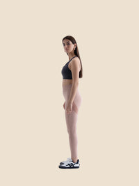 Women Seamless Flare Workout Leggings - Mocha Brown - 3